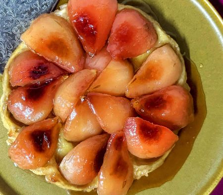 The Tatin sisters’ famous tarte, baked in a copper pot