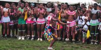 amaHlubi teenagers perform during the annual umghubo wamaHlubi ceremony as part of reclaiming their cultural heritage and language. Photo: Lucas Ledwaba/Mukurukuru Media