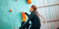 SA speed climber Aniya Holder in one last practice before heading to Paris for the Olympics. Photographer: Thomas Holder