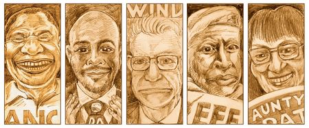 Is this the 2019 Election result? ANC 61%, DA 19%, EFF 11%, IFP 3% & FF+ 1%