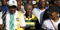 Former president Thabo Mbeki with ANC leaders during a walkabout at Jabulani Mall in Soweto on 25 April 2024.(Photo: Felix Dlangamandla)