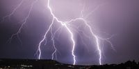 The Claw - Massive multiple lightning strikes on Constantia Kloof, Johannesburg, South Africa. Photographer: John McKeen