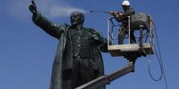 The monument of Soviet state founder Vladimir Lenin in St. Petersburg