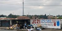 Queens Road bridge in Fordsburg is a major arterial route from the west of Johannesburg to town. The bridge is broken with large holes through which pedestrians can fall. People live on the bridge. (Photo: Shahdia Johnson)