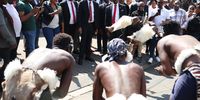 Ace Magashule is welcomed by cultural dancers before unveiling his new political party African Congress for Transformation on Vilakazi Street in Soweto on 30 August, 2023. (Photo: Felix Dlangamandla)