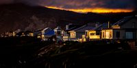 Last Rays of Sunset over Kleinmond, added drama formed by the clouds. Photographer: Peter Strydom