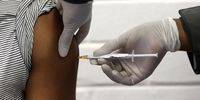 One of the first South African vaccine trialists gets injected during the clinical trial for a potential vaccine against the Covid-19 virus at Baragwanath Hospital in Soweto, Johannesburg. (Photo:  EPA-EFE / SIPHIWE SIBEKO / POOL)