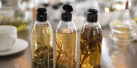 Infusing the fresh herbs in vinegar for two weeks is a simple way of using aromatic fynbos herbs in vinaigrettes and salad dressings. (Photo: Patrick Heathcock)<br>