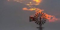 Wind mill in the small Karoo South Africa.