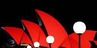 The sails of the Sydney Opera House glow red as part of the celebrations on the occasion of the Lunar New Year in Sydney, Australia, 23 January 2023. (Photo: EPA-EFE/PAUL BRAVEN)