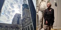 Rouen’s cathedral, featured in Monet’s paintings and Flaubert's writing, left, and the writer getting closer to Flaubert in the Literary Hotel Gustave Flaubert. (Photos: Marita van der Vyver and Alain Claisse)<br>