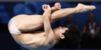  Yi Jaegyeong of South Korea competes during the Men 3m Springboard Preliminary of the Diving competitions in the Paris 2024 Olympic Games, at the Paris Aquatics Centre in Saint Denis, France, 06 August 2024.  EPA-EFE/MAST IRHAM