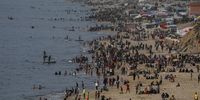 epaselect epa11301772 Internally displaced Palestinians spend their time at the beach west of Deir Al Balah, southern Gaza Strip, 25 April 2024 (issued 26 April 2024). Since 07 October 2023, up to 1.9 million people, or more than 85 percent of the population, have been displaced throughout the Gaza Strip, some more than once, according to the United Nations Relief and Works Agency for Palestine Refugees in the Near East (UNRWA), which added that most civilians in Gaza are in 'desperate need of humanitarian assistance and protection'.  EPA-EFE/MOHAMMED SABER