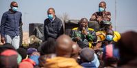 Cyril Ramaphos ahead of the 2021 Municipal Local Elections on September 18, 2021 in CC Sports Ground, Soweto, South Africa. South Africa's municipal elections will be held on 01 November 2021 to elect councils for all district, metropolitan and local municipalities in each of the country's nine provinces. (Photo: Gallo Images/Papi Morake)
