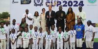 Britain's Prince Harry, Duke of Sussex and Meghan, Duchess of Sussex attend a polo fundraiser event in Lagos, Nigeria, May 12, 2024. REUTERS/Akintunde Akinleye