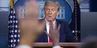 US President Donald J. Trump holds a news briefing in the James Brady Press Briefing Room of the White House in Washington, ?DC, USA, 10 September 2020. Trump fielded questions regarding comments he made to journalist Bob Woodward, author of the forthcoming book 'Rage', that downplayed the threat of the coronavirus.  EPA-EFE/MICHAEL REYNOLDS / POOL