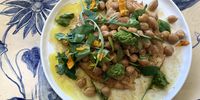 Lientjie’s slow cooked chickpeas with garlic and bay leaf. (Image: Supplied)<br>