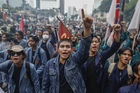Students lead 'Dark Indonesia' protests against budget cuts