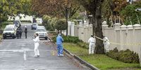 Crime scene experts process a multiple murder scene involving four foreign nationals in Constantia on May 25, 2023 in Cape Town, South Africa. It is reported that two women and two men believed to be from Bulgaria were discovered with gunshot wounds. (Photo: Gallo Images / Brenton Geach)