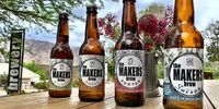 The four beers in the standard Maker’s range. Photo: Bianca Coleman