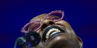 US singer Cecile Mclorin Salvant perfoms on stage as part of Vitoria-Gasteiz Jazz Festival, in Vitoria, northern Spain, 18 July 2024.  EPA-EFE/ADRIAN RUIZ HIERRO