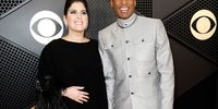 (L-R) Suleika Jaouad and Jon Batiste attend the 66th GRAMMY Awards at Crypto.com Arena on February 04, 2024 in Los Angeles, California. (Photo by Frazer Harrison/Getty Images)