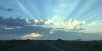 A new dawn on the road near Riversdale, Western Cape.
