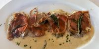 One of my favourite dishes at the old Hildebrand, veal saltimbocca, has been brought back to the La Perla menu and is proving popular, for good reason. (Photo: Tony Jackman)
