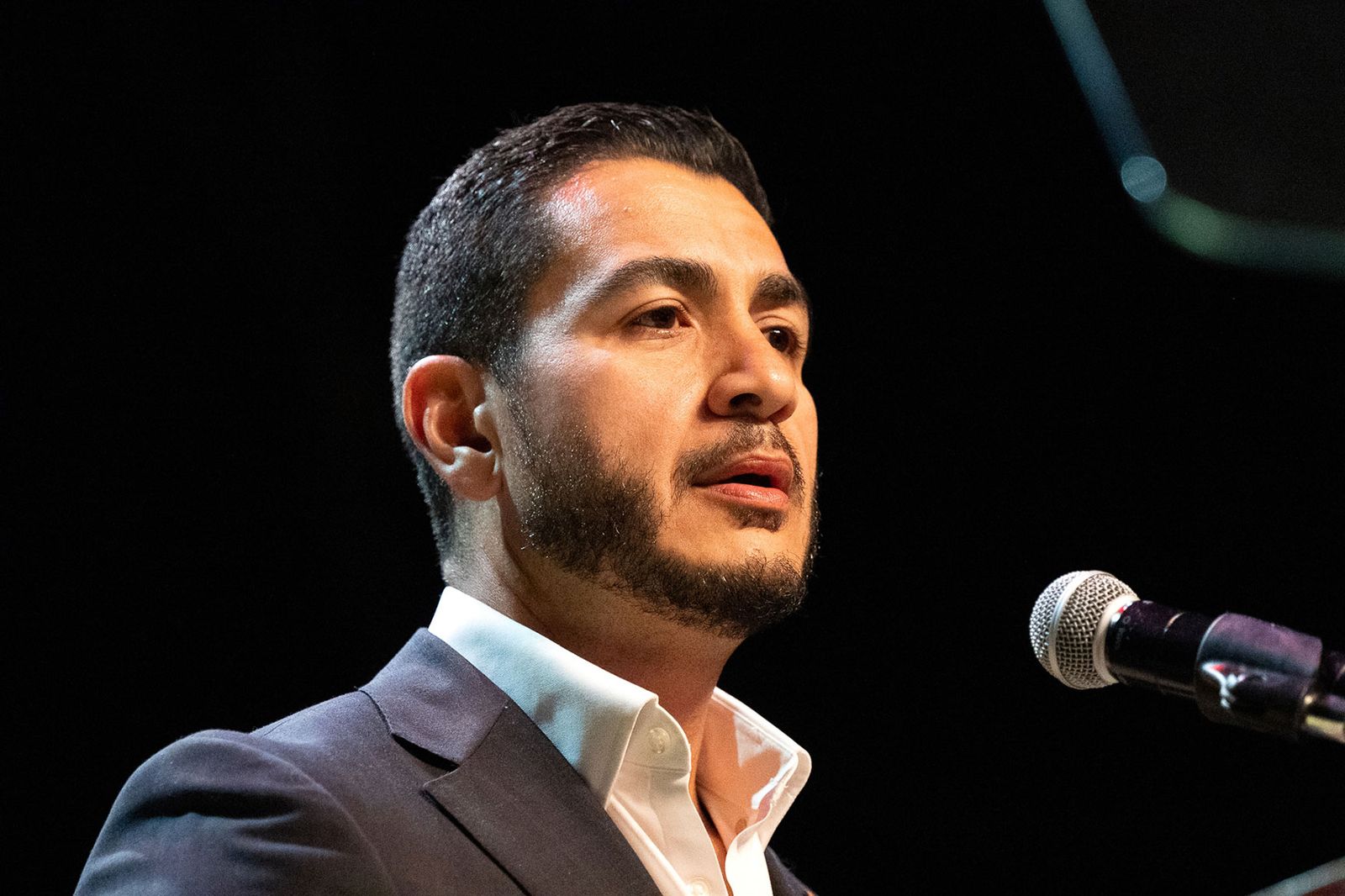 Democratic Senate candidate from Michigan Abdul El-Sayed's primary night in Detroit, Michigan