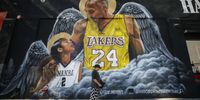 LOS ANGELES, CALIFORNIA - FEBRUARY 13: A mural depicting deceased NBA star Kobe Bryant and his daughter Gianna, painted by @sloe_motions, is displayed on a building on February 13, 2020 in Los Angeles, California. Numerous murals depicting Bryant and Gianna have been created around greater Los Angeles following their tragic deaths in a helicopter crash which left a total of nine dead. A public memorial service honoring Bryant will be held February 24 at the Staples Center in Los Angeles, where Bryant played most of his career with the Los Angeles Lakers.  (Photo by Mario Tama/Getty Images)