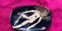 Ceramic plate by artist Laura Windvogel, a.k.a Lady Skollie, 2015