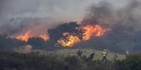 Firefighters battle a raging fire in  Vredehoek on 19 April 2021 in Cape Town. (Photo: Gallo Images / Brenton Geach)