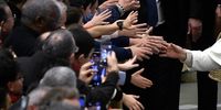 Pope Francis waves at faithfuls during an Audience with the Confirmands of the Archdiocese of Bari-Bitonto in the Hall Paul VI, Vatican City, 27 January 2024.  EPA-EFE/RICCARDO ANTIMIANI