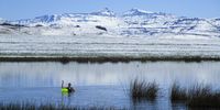 Cold open-water swimming after the snow. Photo: Colin Pilkington<br>