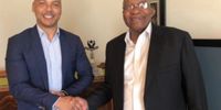 Martin Mbuyazi, appointed by the KZN government as an administrator of the Mbonambi tribe in February 2017, with former president Jacob Zuma. (Photo: Supplied)