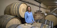 Winemaker and local businesswoman Trizanne Barnard checks on her 2020 vintage curently maturing shortly after the stringent restrictions on the wine industy were relaxed enough to allow export only under under Covid-19 Lockdown laws. (Photo: Alan van Gysen)