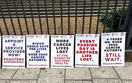 Urgent legal battle: Activists demand action for 3,000 Gauteng cancer patients awaiting treatment