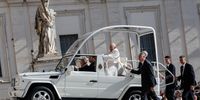 Pope Francis (C) arrives to lead the weekly general audience in Saint Peter's Square, Vatican City, 24 April 2024.  EPA-EFE/GIUSEPPE LAMI