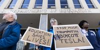 Civil servants and supporters of the Department of Education rally outside the department in Washington, DC, USA, 11 March 2025. US President Trump is expected to sign an executive order to attempt to dismantle the entire department, though shuttering the DOE would require an act of Congress.  EPA-EFE/JIM LO SCALZO