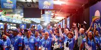 Delegates cheering, Democratic Alliance Federal Conference held at Gallagher Convention centre in Midrand on 01 April 2023.<br>(Photo: DA Media)