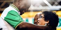 Cyril Ramaphosa, then South Africa's deputy president and newly elected president of the African National Congress party (ANC), left, embraces Jesse Duarte, newly elected deputy secretary general of the African National Congress party (ANC), during the 54th national conference of the African National Congress party in Johannesburg, South Africa, on Monday, Dec. 18, 2017. (Photo: Waldo Swiegers / Bloomberg via Getty Image)