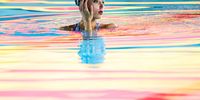 Michelle Zimmer of Germany competes in the Artistic Swimming Women's Solo Technical Final during day one of the World Aquatics Artistic Swimming World Cup Super Final Meet 1 on June 02, 2023 in Oviedo, Spain. (Photo by Juan Manuel Serrano Arce/Getty Images)