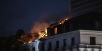 Firefighters continued to battle the blaze that engulfed Parliament in Cape Town, South Africa on 3 January 2022. A man will appear in court on Tuesday 04 January 2022 after he was arrested following the fire. (Photo: Leila Dougan)