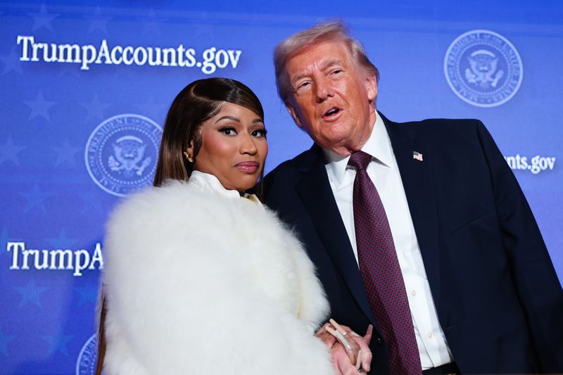 Nicki Minaj joins US President Donald Trump on stage at Summit in Washington DC,  and more from around the world