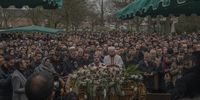 "Funeral of Ferhat Unvar." The funeral of the murdered Ferhat Unvar at Hanau‘s main cemetery on 24 February 2020 is met with a great response. Ferhat was considered a sociable young man who had many friends in the city. The racist attack of 19 February 2020 in Hanau, Hessen, shook German society. This photo essay accompanies the friends and relatives of those tragically murdered. In the weeks and months following the attack, while an entire city was still reeling from the shock, solidarity groups and initiatives began forming to support the survivors of the attack. Mourning developed into anger and the desire for change. These photographs provide intimate access to the families and friends affected, who have all lost important people in their lives. © Fabian Ritter, Germany, Finalist, Professional, Documentary Projects, 2022 Sony World Photography Awards