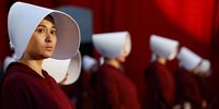 People dressed as handmaids stand outside the theater during the season six premiere of the television series “The Handmaid’s Tale” at the TCL Chinese Theatre in Los Angeles, California, USA, 02 April 2025.  EPA-EFE/CAROLINE BREHMAN
