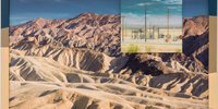 'Can Nuclear Fusion Power Your Home'. Batteries at a solar farm in Arizona mounted behind acrylic, then onto a larger dye sublimated aluminium print of Zabriskie Point in Death Valley National Park, California. There have been 37 epochs in the history of Earth. Humans have been here for fewer than two of these, yet our impact has been greatly outsized. Nature continues to reinvent itself, but can we adapt with it? Will we be part of the next chapter? With this series I have mounted scenes of habitation behind acrylic, as if we can separate the things we do from having an impact on the natural world, and placed these within sweeping landscapes of the deserts of the American southwest – a stand-in for a future planet shaped by rising temperatures. The constructed world behind the acrylic is protected, while the landscapes, though durably printed on aluminium, remain exposed. The continuity of line and colour between these scenes points to their interconnectedness and the multi-layered images are finished with hand-painted frames, alluding to the planet’s next chapter. As the image pushes beyond the frame, the story continues to evolve. Image: © Diana Cheren Nygren, United States, Shortlist, Professional competition, Creative, Sony World Photography Awards 2024