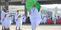 Muslim pilgrims make their way to the Mina tent camp for the start of the Hajj 2024 pilgrimage, in Mecca, Saudi Arabia, 14 June 2024. Pilgrims began arriving in Mina on 14 June for performing the Hajj 2024 rituals, taking place this year from the evening of 14 June until 19 June. Saudi authorities said that over 1.5 million pilgrims are expected in Saudi Arabia for this year's Hajj season. Muslims attending this year's Islamic Hajj pilgrimage will face the challenge of a significant rise in temperatures, which poses a threat to the health of pilgrims, according to the Ministry of Health statement, as the National Center for Meteorology (NCM) expected temperatures to range between 45 and 48 degrees Celsius at the holy sites.  EPA-EFE/STRINGER