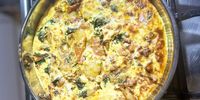 Ray’s frittata with tuna, spinach and feta. (Photo: Ray Mahlaka)<br>
