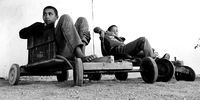 Boys in their boxcarts